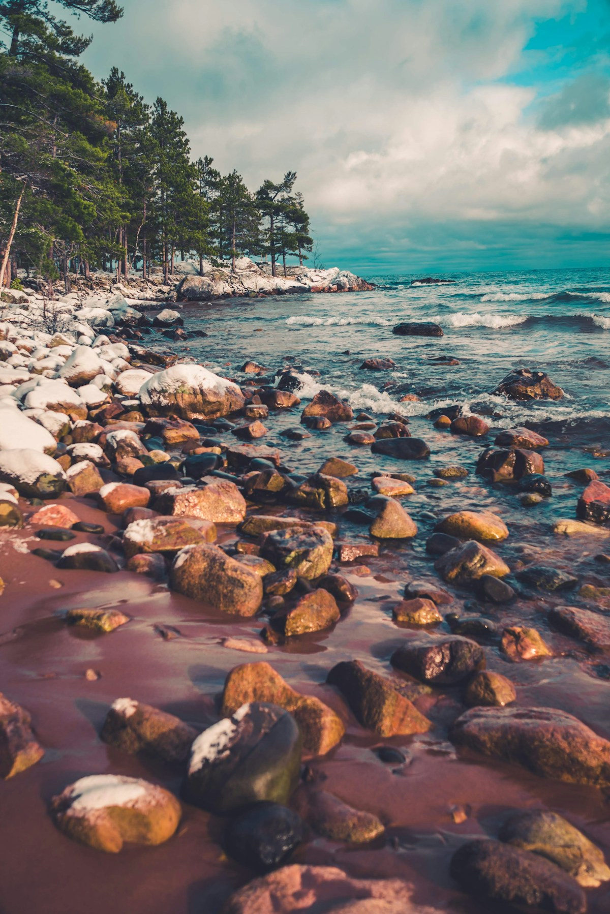 Rocky shoreline of Lake Superior